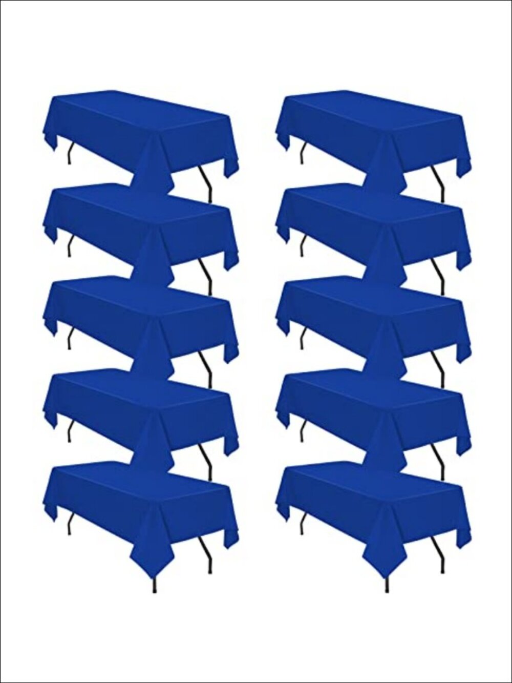 10 Pack Polyester Tablecloths 60x102 Inch for 6ft Rectangle Tables Washable